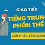 Làm Quen Với Tiếng Trung